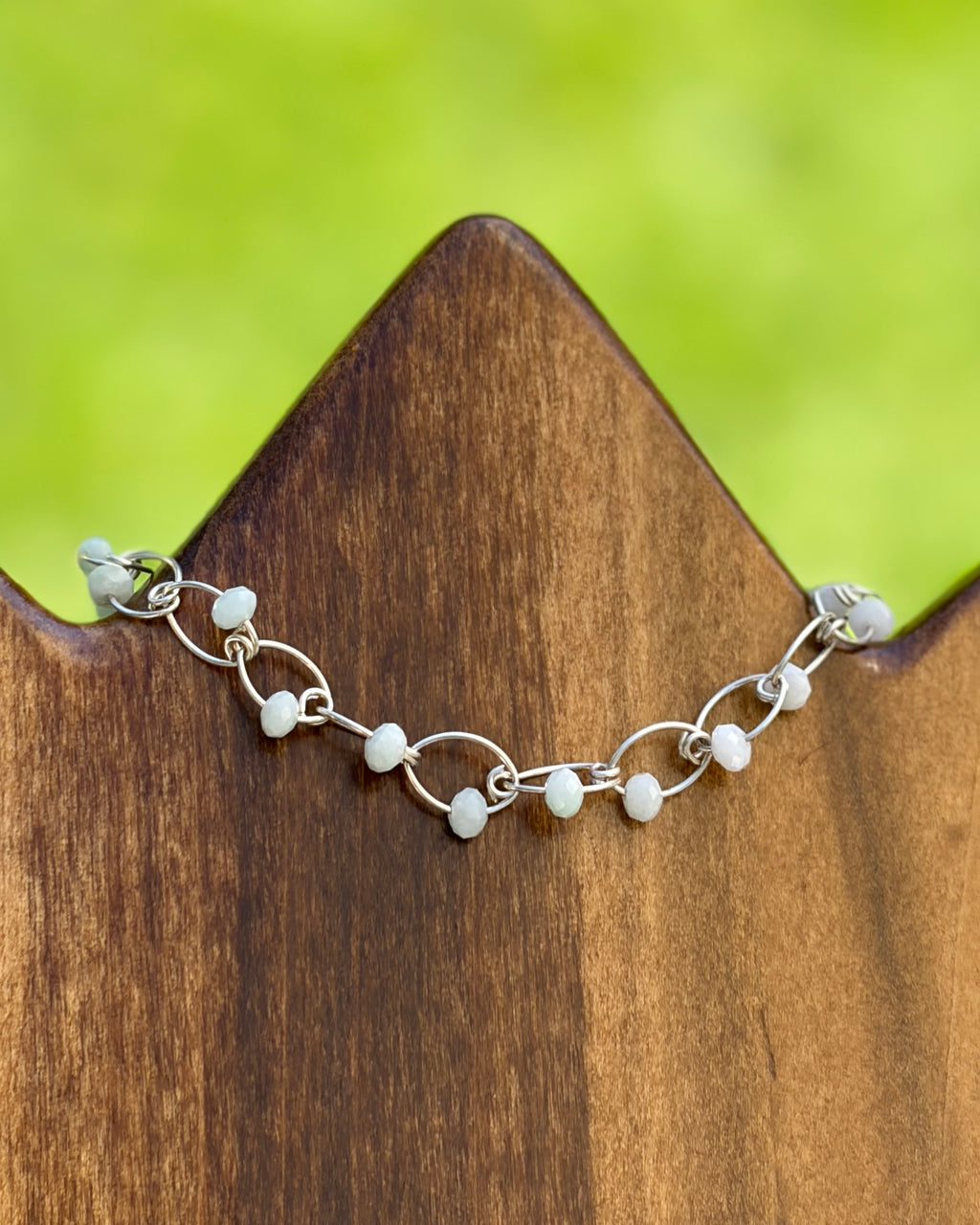 Frosty River | Handmade Chain Bracelet | Jade | Sterling Silver