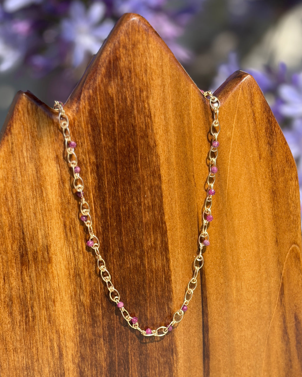 Devotion | Handmade Chain Necklace | Ruby | 14k Gold-Filled