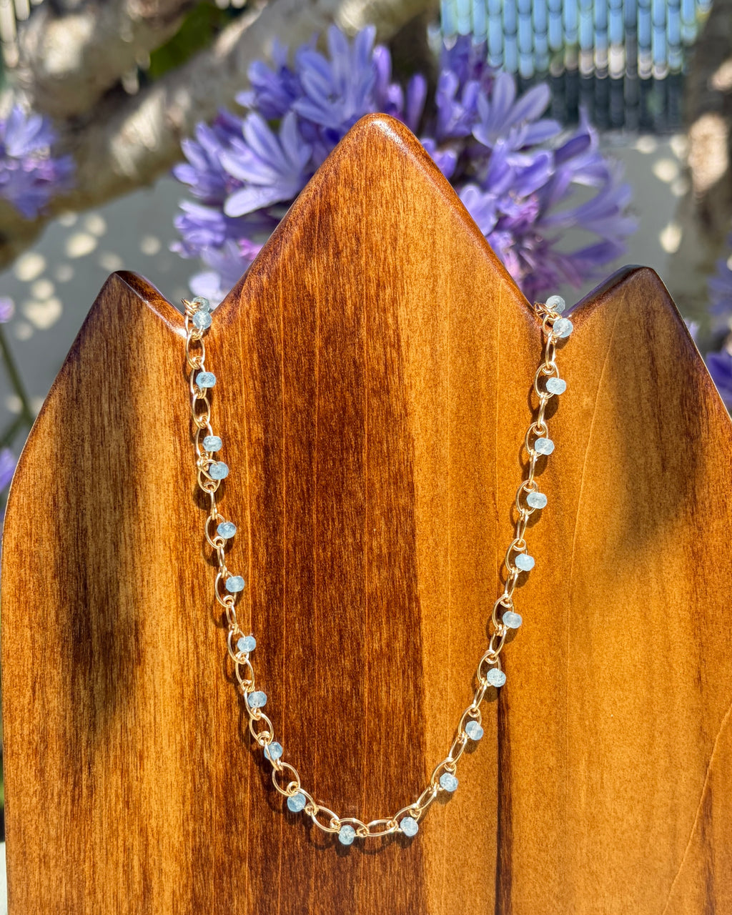 Balance | Handmade Chain Necklace | Aquamarine | 14k Gold-Filled