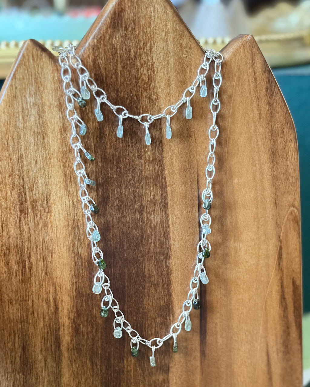 Clean | Handmade Chain Bracelet | Clear Tourmaline | Sterling Silver