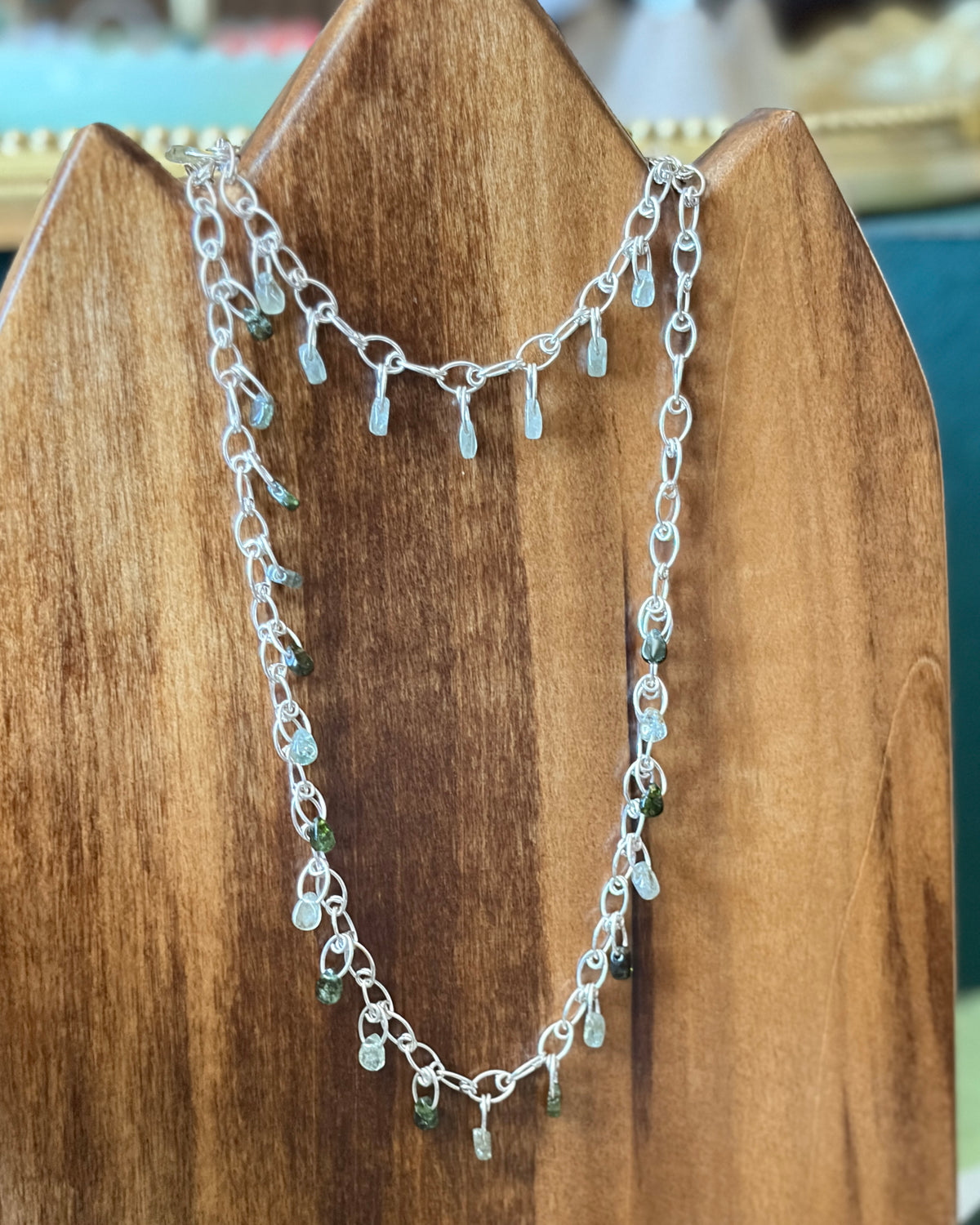 Clean | Handmade Chain Bracelet | Clear Tourmaline | Sterling Silver