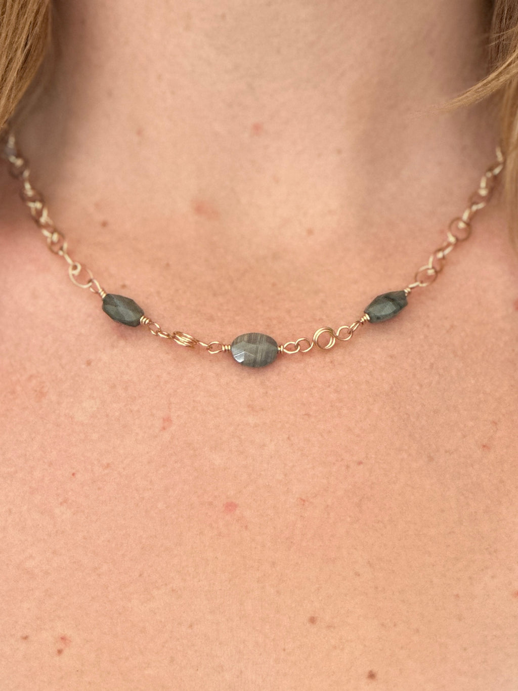 Transformation | Handmade Chain Necklace | Labradorite | 14k Gold-Filled