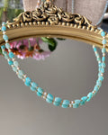 Serene Seas | Strung Beaded Gemstone Necklace | Brazil Amazonite & Freshwater Pearl | 14k Gold-Filled