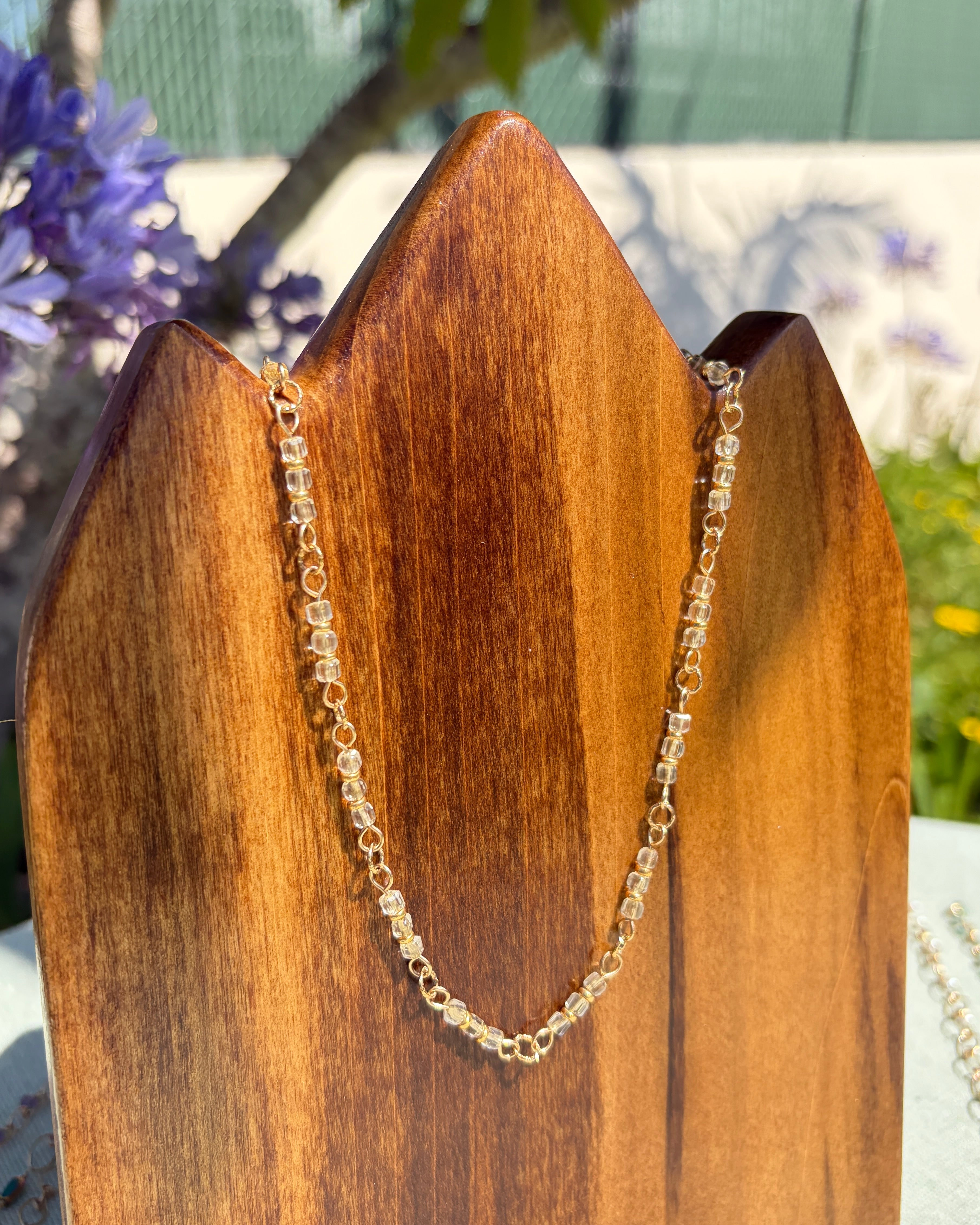 Lemon Squares | Rosary Style Necklace | Citrine | 14k Gold-Filled