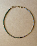 Grounded Earth | Beaded Gemstone Anklet | Assorted Tourmaline | 14k Gold-Filled
