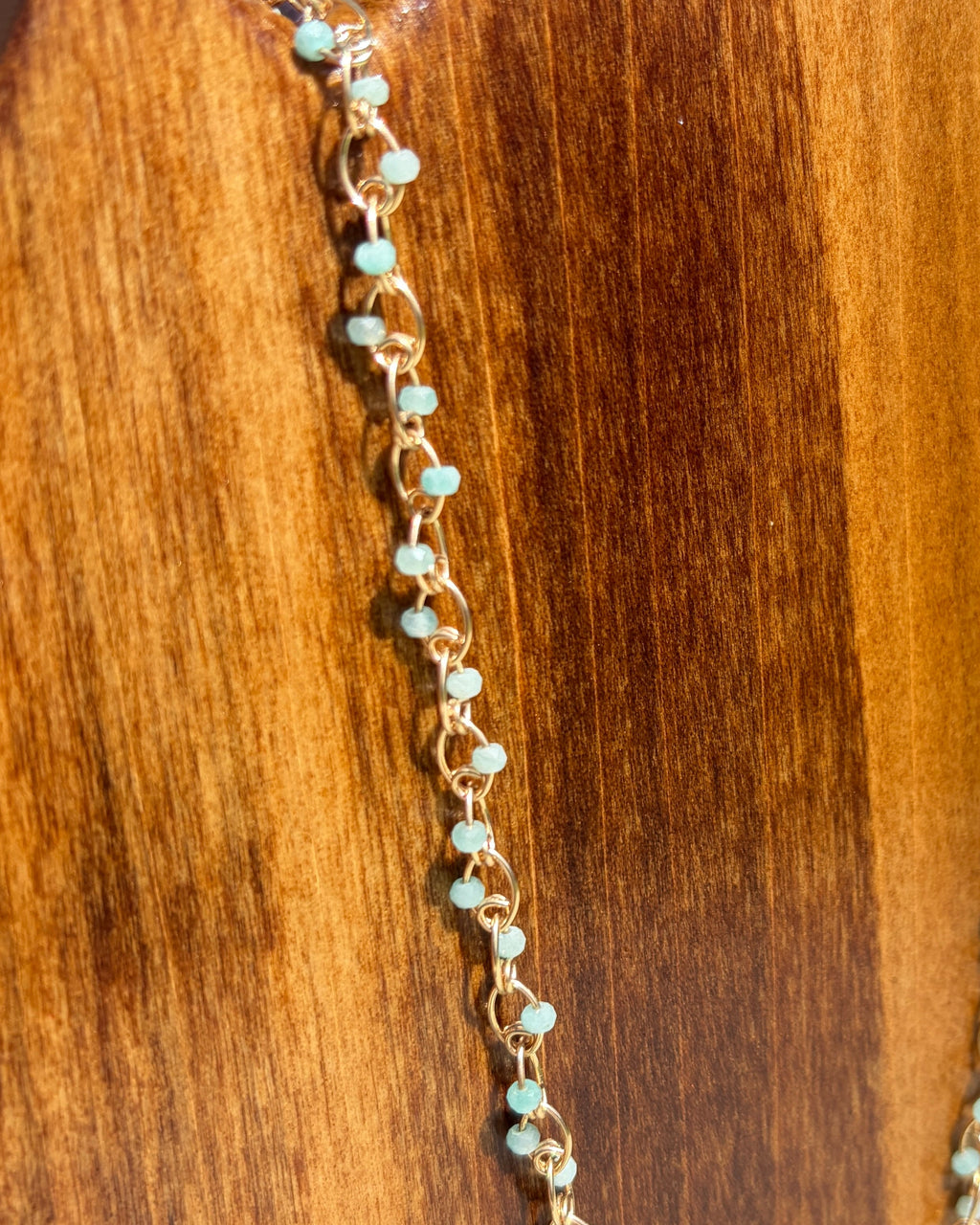 Courage | Handmade Chain Necklace | Peruvian Amazonite | 14k Gold-Filled