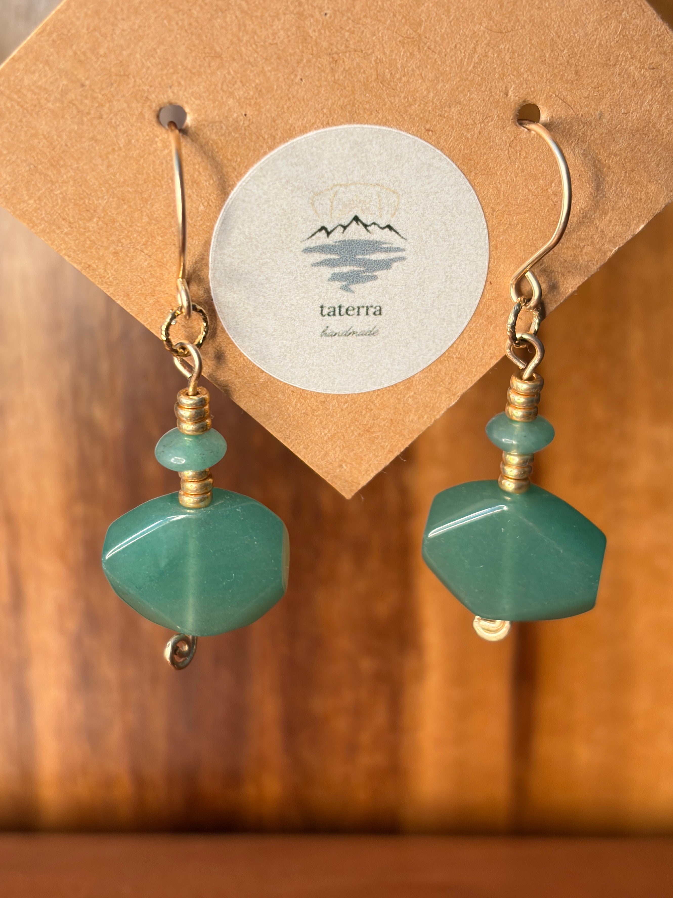 Lucky Scent | Dangle Earrings | Green Aventurine | 14k Gold-Filled