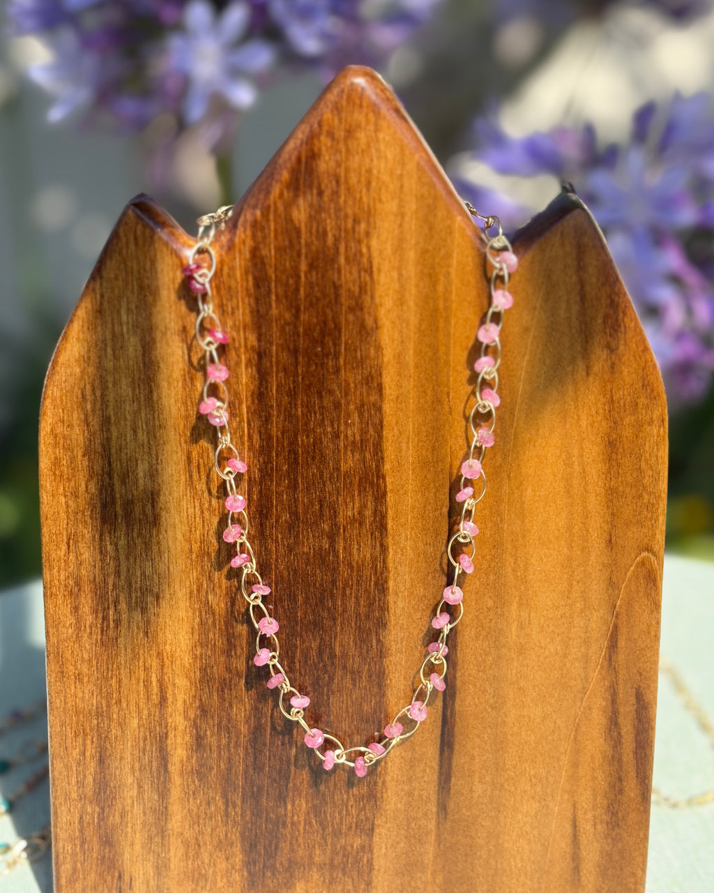 Compassion | Handmade Oval Chain | Pink Tourmaline | 14k Gold-Filled