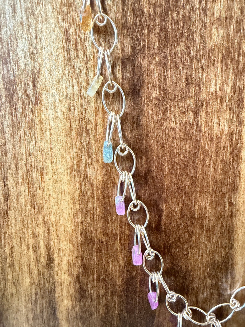 Radiance | Handmade Chain Necklace | Rainbow Tourmaline | 14k Gold-Filled