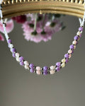Lunar Mountain | Beaded Gemstone Necklace | Tourmaline, Lepidolite, Pyrite, Moonstone | Sterling Silver