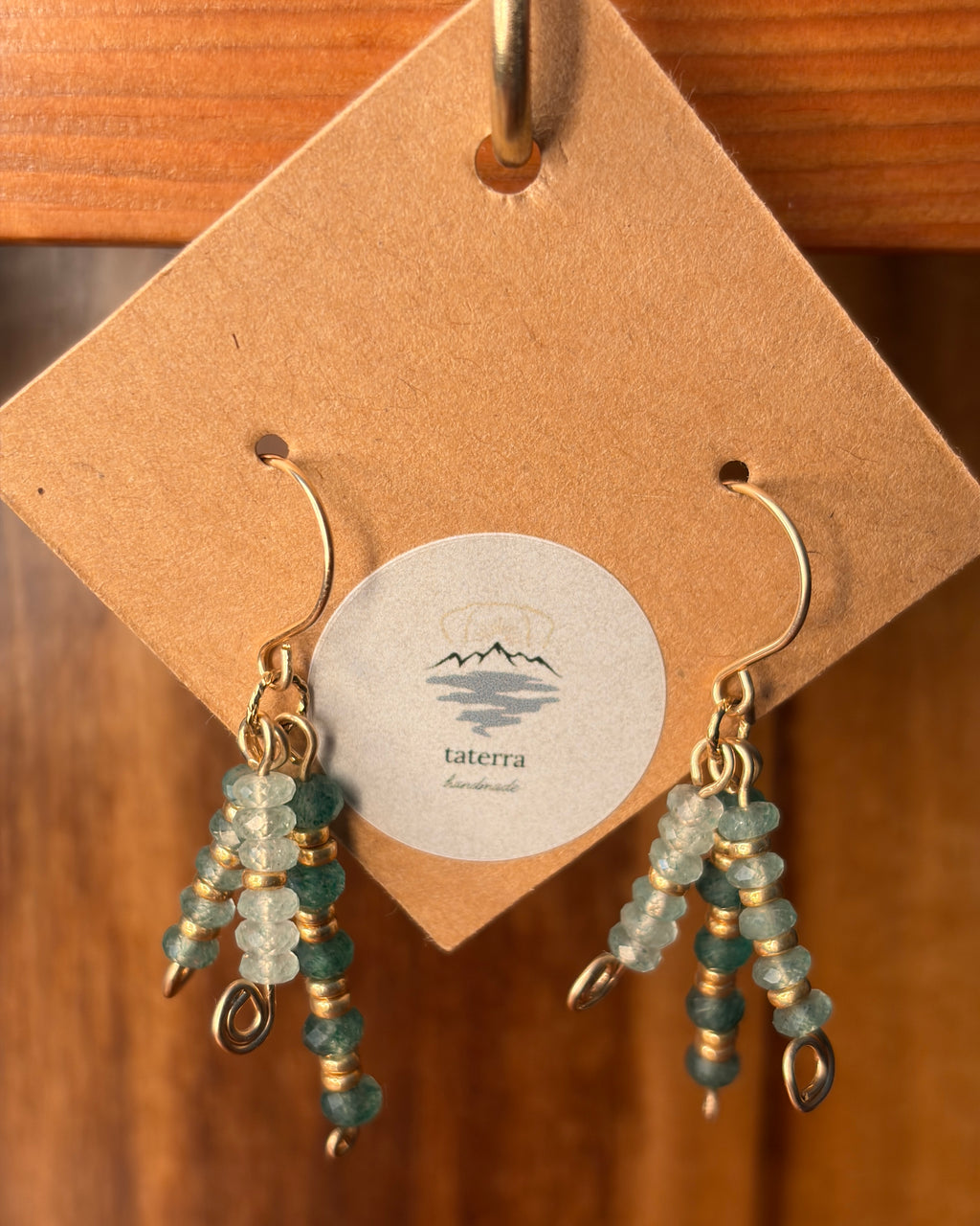 Spa Day | Dangle Earrings | Green Strawberry Quartz | 14k Gold-Filled