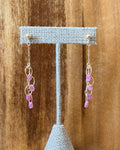 Rose Petals | Dangle Post Earrings | Pink Tourmaline | 14k Gold-Filled