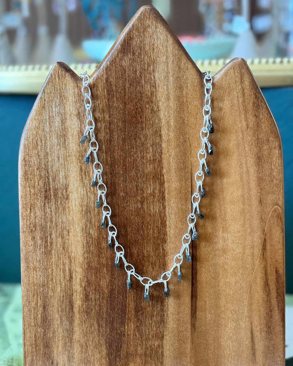 Stability | Handmade Chain Necklace | Black Tourmaline | Sterling Silver