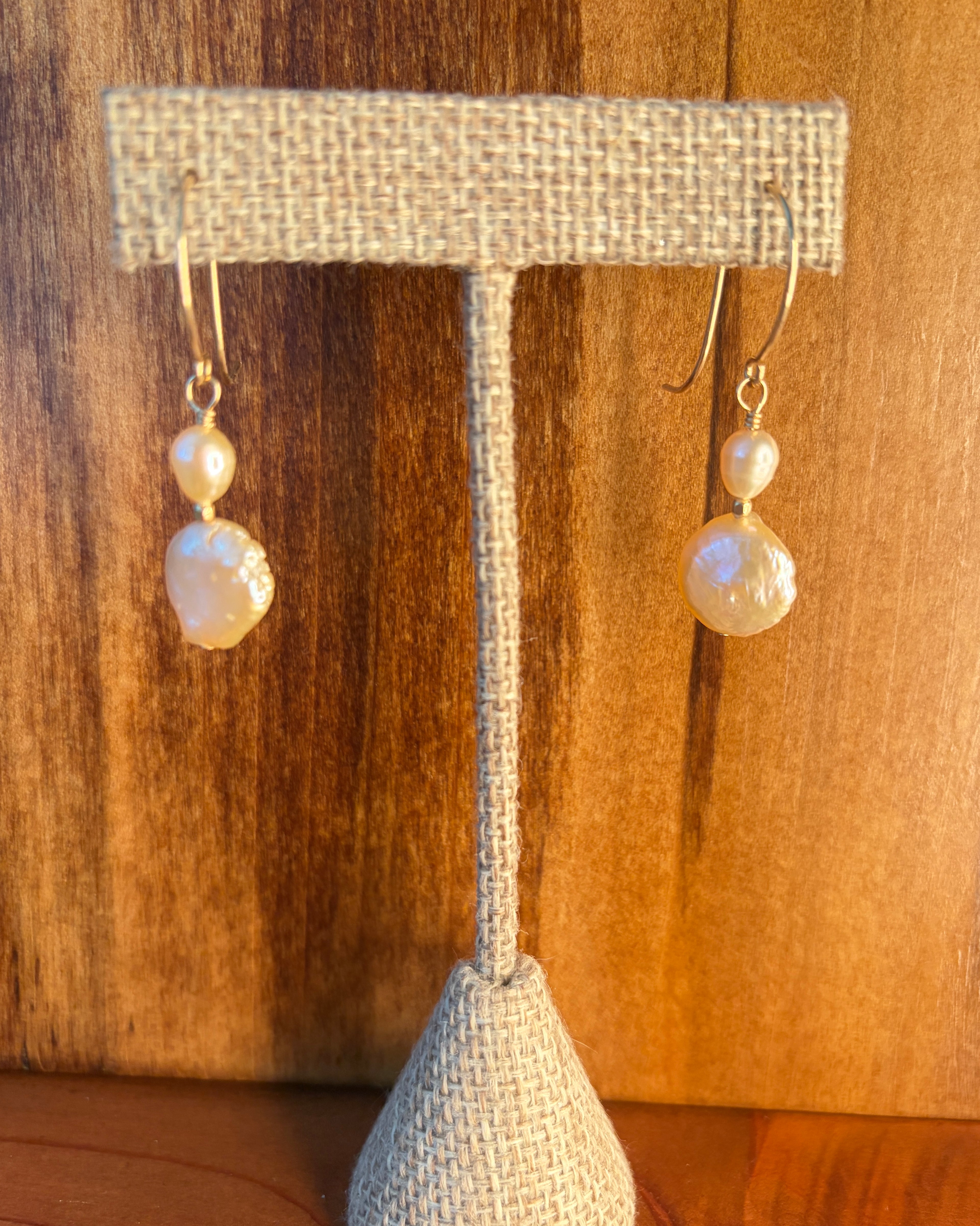 Princess Pink | Dangle Earrings | Petal Pink Freshwater Pearls | 14k Gold-Filled