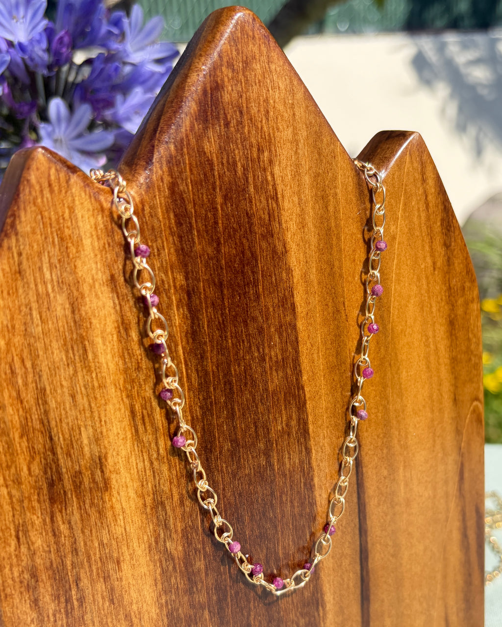 Devotion | Handmade Chain Necklace | Ruby | 14k Gold-Filled