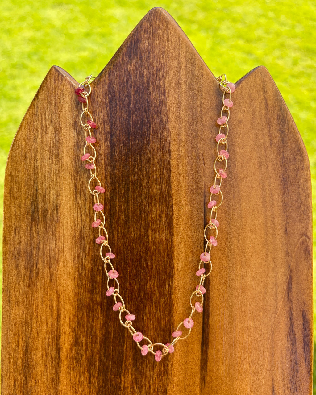 Compassion | Handmade Oval Chain | Pink Tourmaline | 14k Gold-Filled
