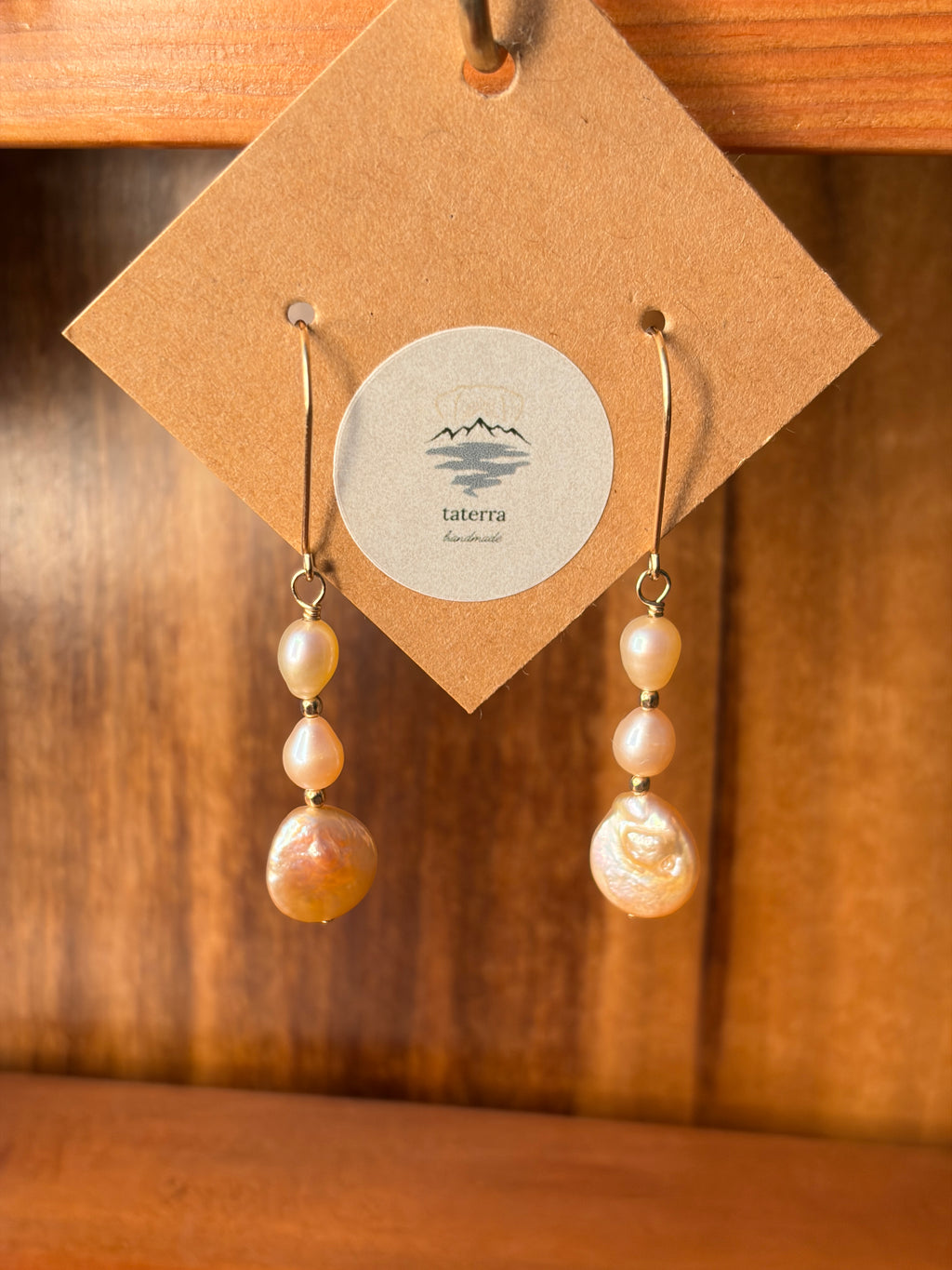 Bridal Blush | Dangle Earrings | Petal Pink Freshwater Pearls | 14k Gold-Filled