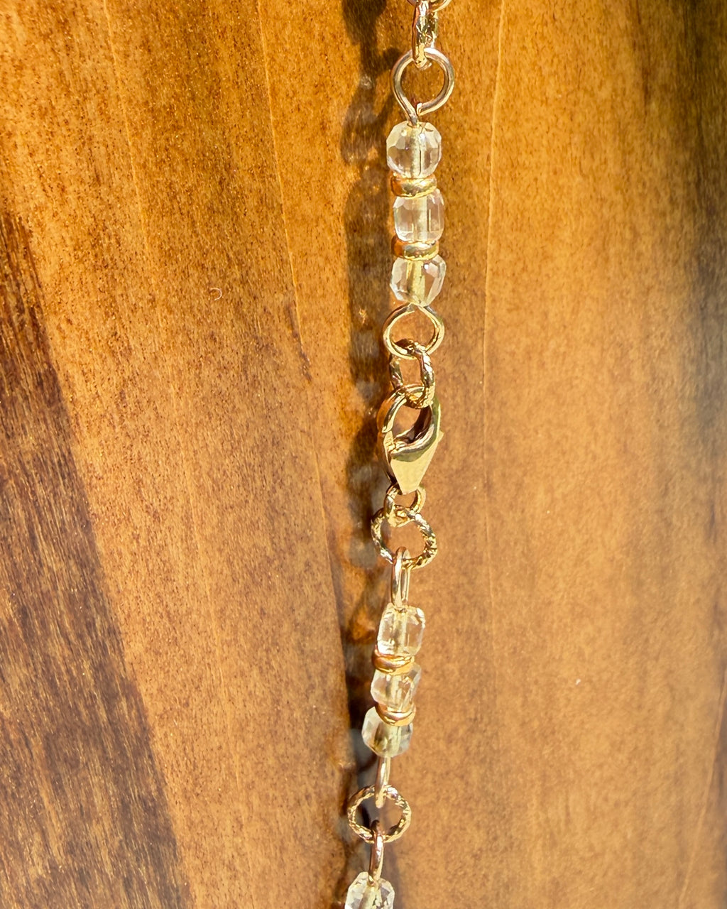Lemon Squares | Rosary Style Necklace | Citrine | 14k Gold-Filled