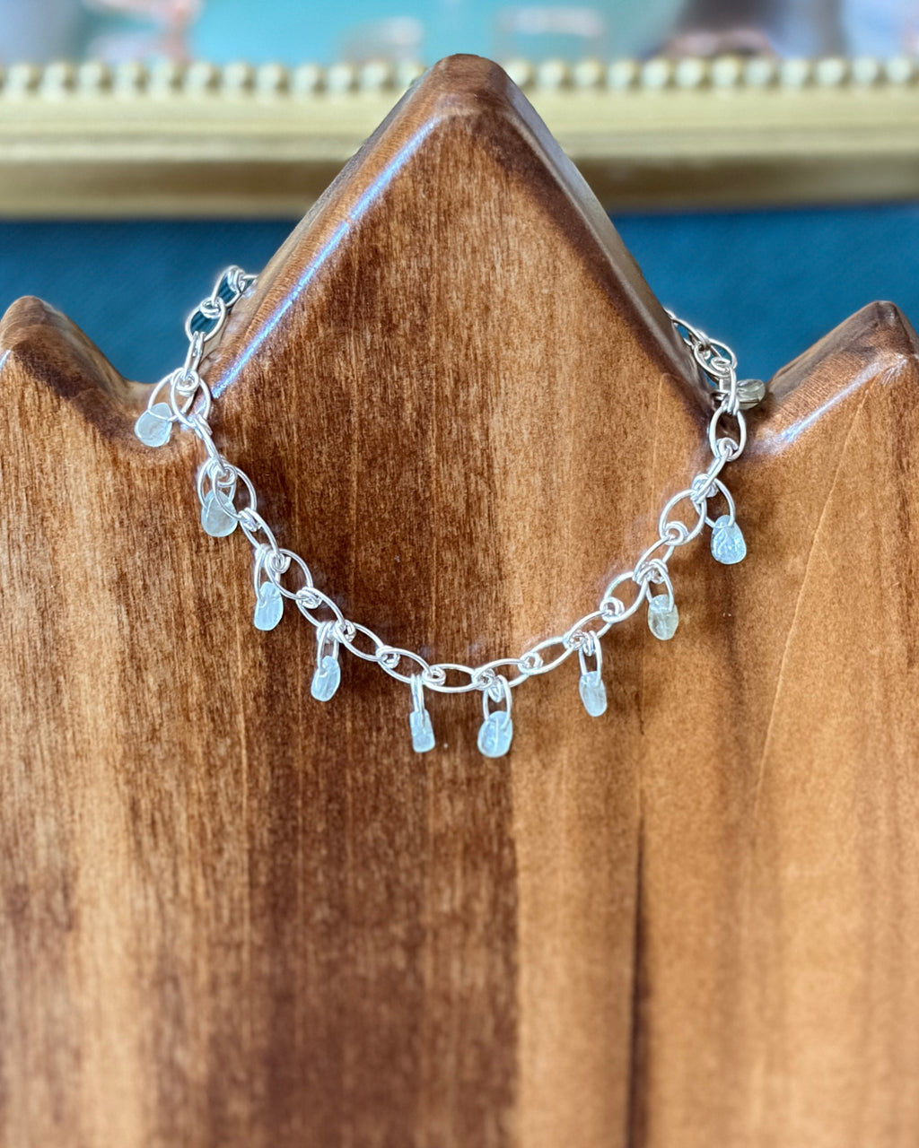 Clean | Handmade Chain Bracelet | Clear Tourmaline | Sterling Silver