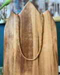 Golden Earth | Beaded Gemstone Necklace | Golden Tourmaline | 14k Gold-Filled
