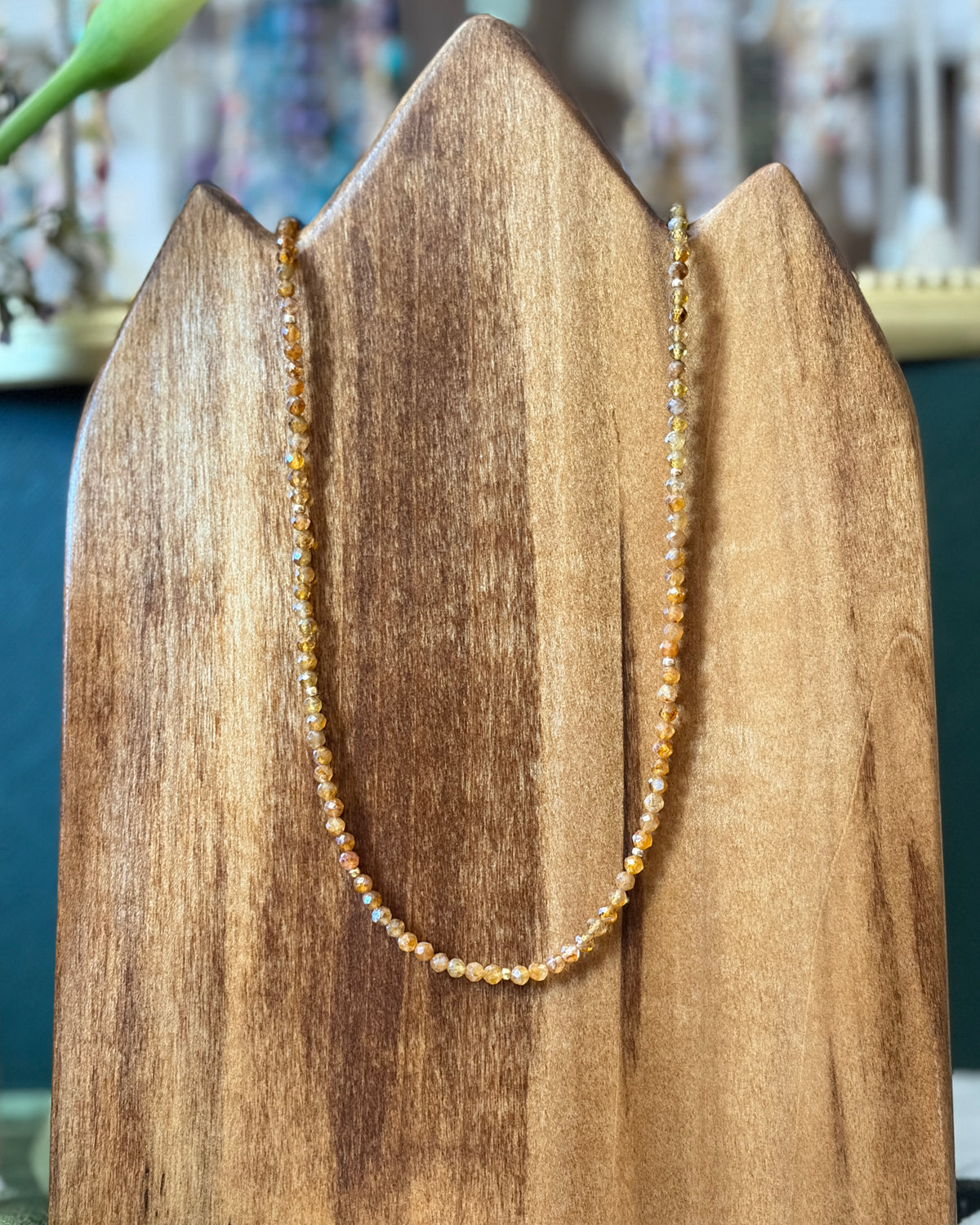 Golden Earth | Beaded Gemstone Necklace | Golden Tourmaline | 14k Gold-Filled