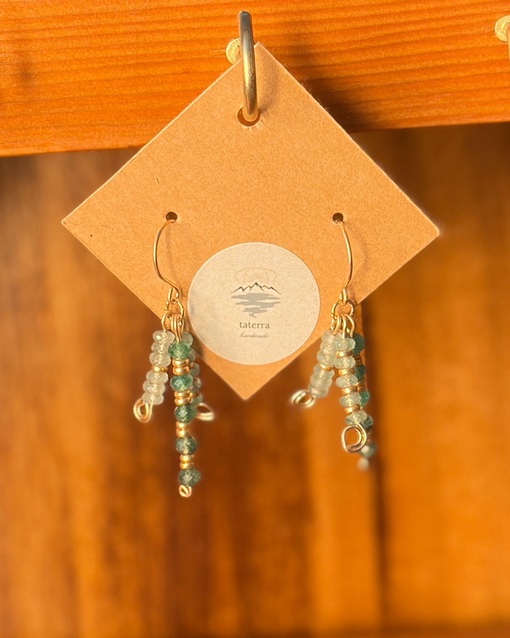 Spa Day | Dangle Earrings | Green Strawberry Quartz | 14k Gold-Filled