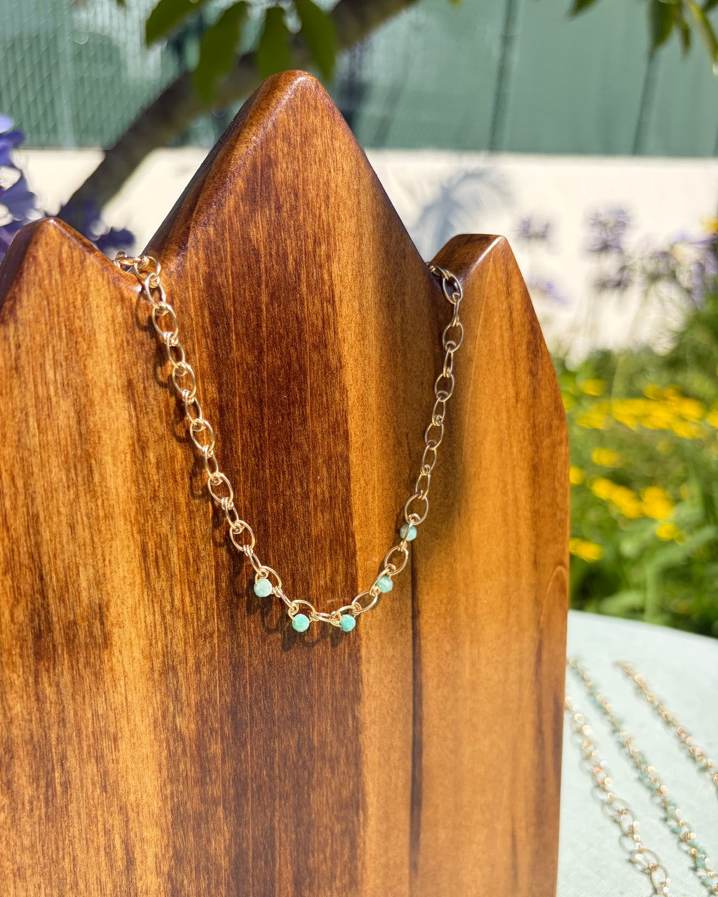 Clarity | Handmade Chain Necklace | Brazil Amazonite | 14k Gold-Filled