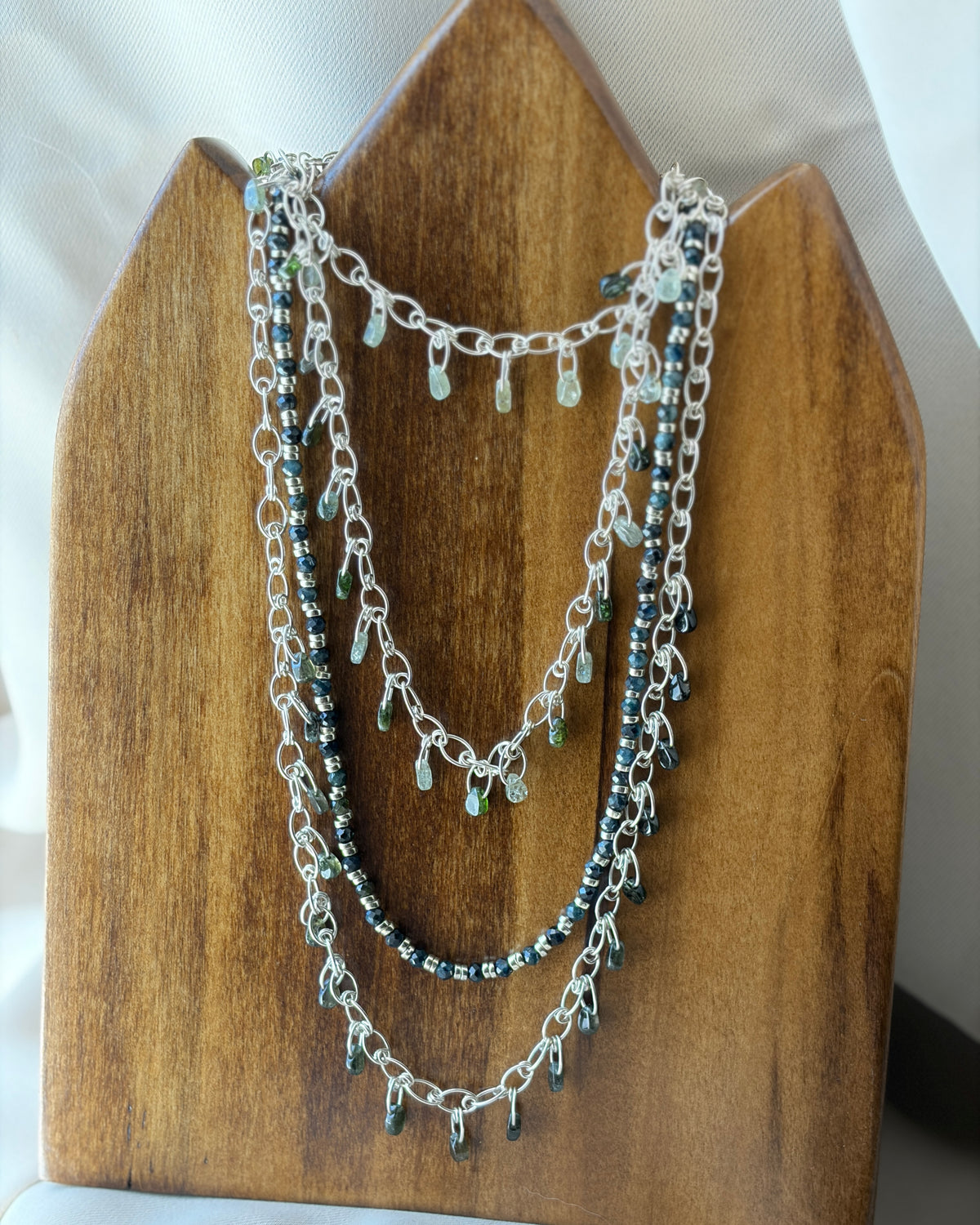 Clean | Handmade Chain Bracelet | Clear Tourmaline | Sterling Silver