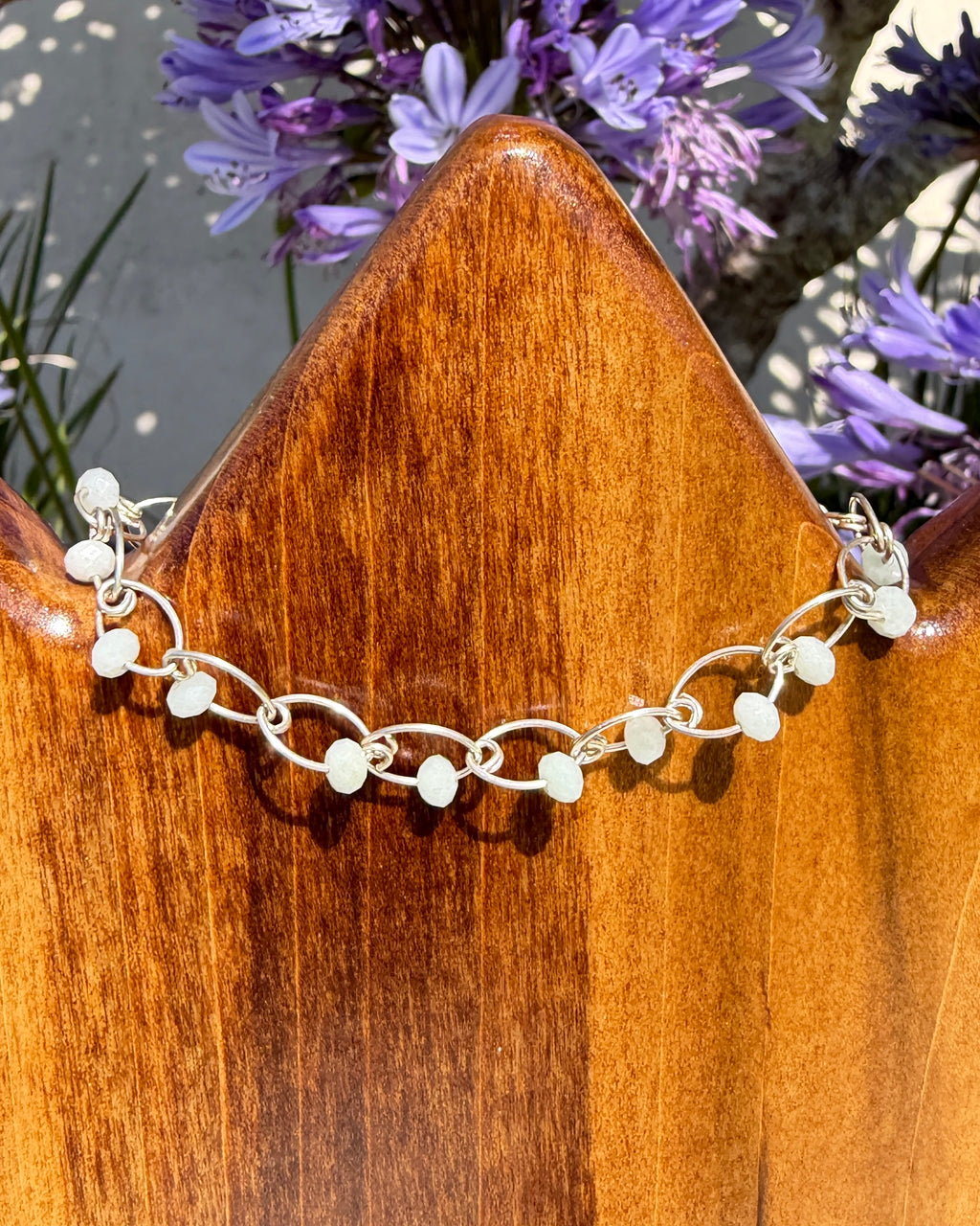 Frosty River | Handmade Chain Bracelet | Jade | Sterling Silver