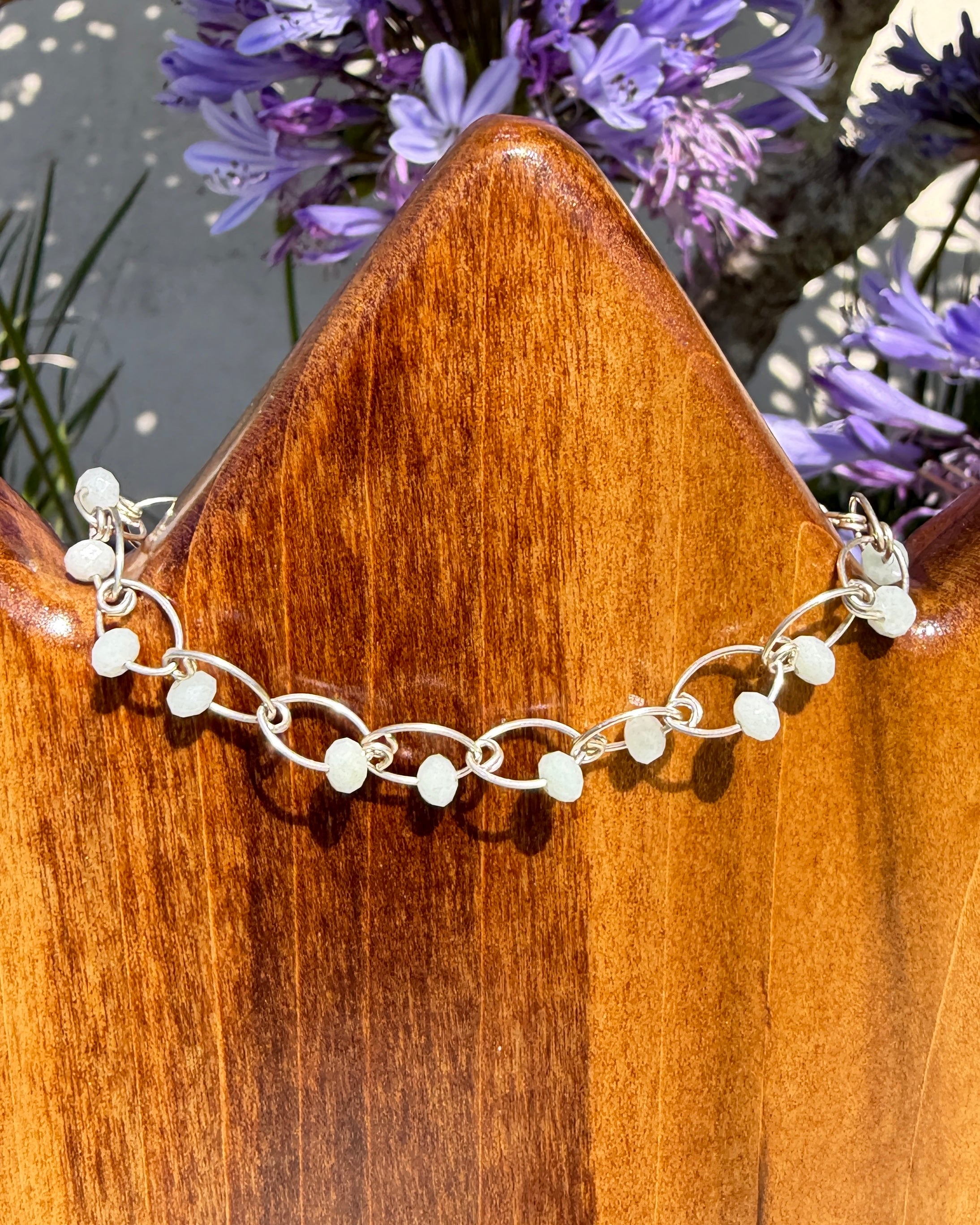 Frosty River | Handmade Chain Bracelet | Jade | Sterling Silver