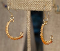 Flaming Leaves | Wire Wrapped Abstract Earrings | Ombré Carnelian | 14k Gold-Filled